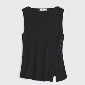 Women's Asymmetrical Button Sweater Tank